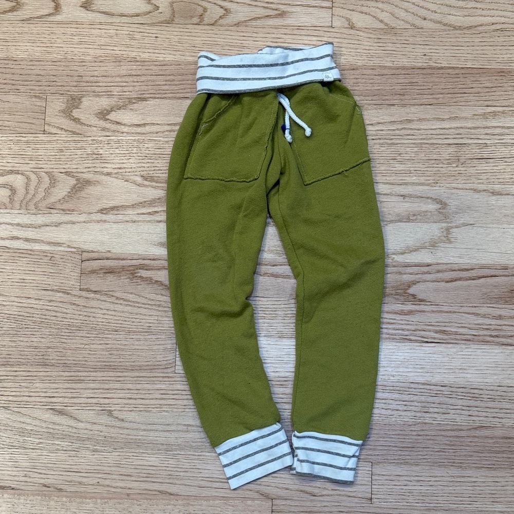 Olive Green Kids Pants Cotton